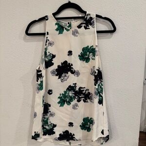 ALC Floral Sleeveless Cream Blouse Medium